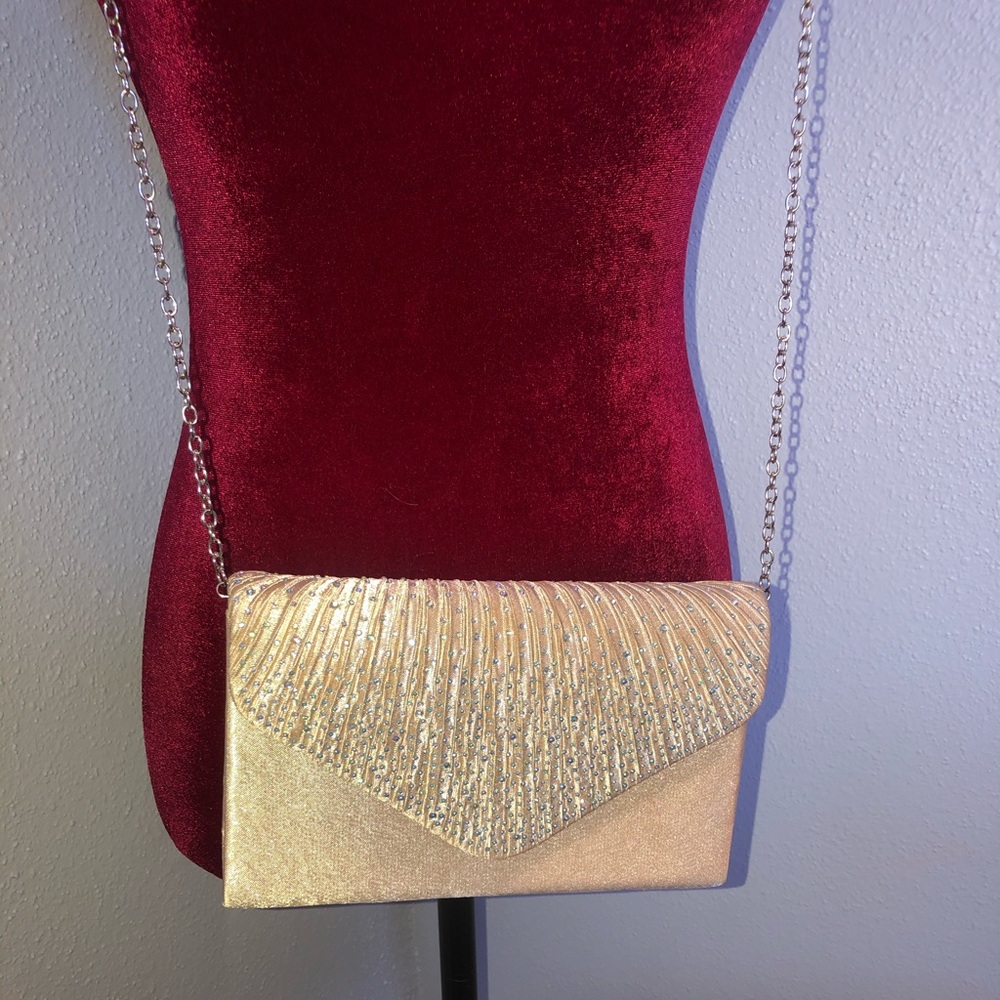 Gold diamond clutch
